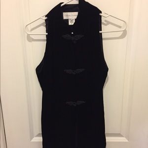 Beautiful black velvet Asian inspired vest!